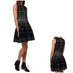TOPSHOP Dot Jacquard Fit & Flare Knit Dress NWOT